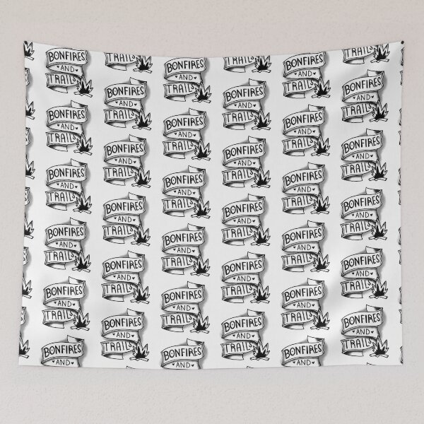 Item preview, Bonfires and trails- black and white boho tattoo style designed and sold by jazzydevil.