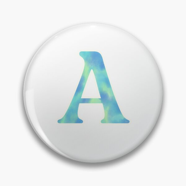 Item preview, “A” aqua   designed and sold by Ninidesignss.