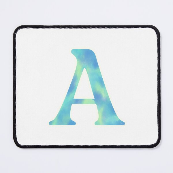 Item preview, “A” aqua   designed and sold by Ninidesignss.