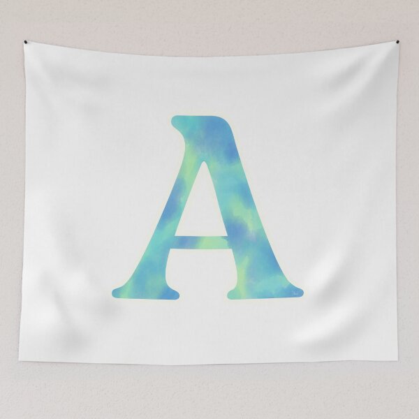 Item preview, “A” aqua   designed and sold by Ninidesignss.