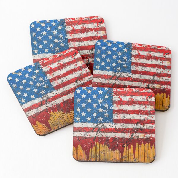 Item preview, Patriotic Urban Art American Flag print designed and sold by dcrc.