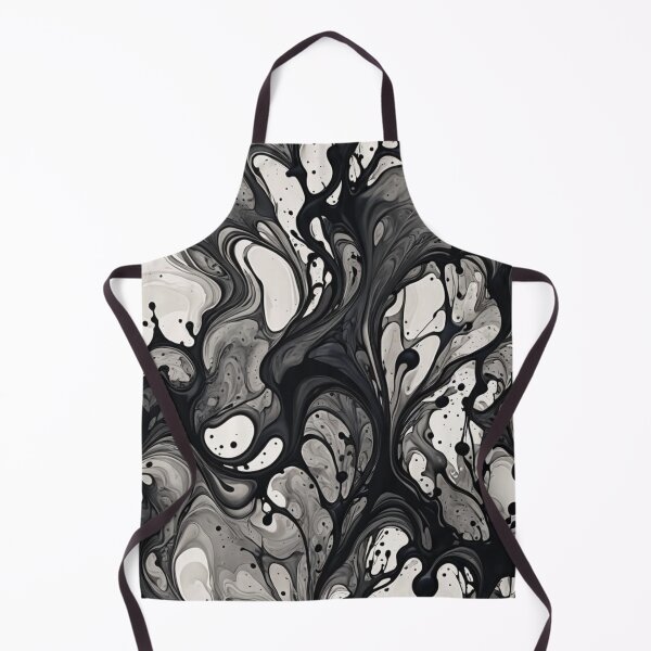 Item preview, Abstract Black and White Ink Spill Pattern designed and sold by calibrit.