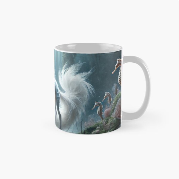 Item preview, Ethereal Fox-Seahorse Hybrid: Enchanted Ocean Guardian designed and sold by FantasyHybrids.