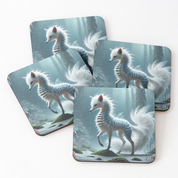 Item preview, Ethereal Fox-Seahorse Hybrid: Enchanted Ocean Guardian designed and sold by FantasyHybrids.