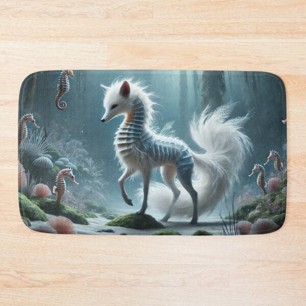 Item preview, Ethereal Fox-Seahorse Hybrid: Enchanted Ocean Guardian designed and sold by FantasyHybrids.