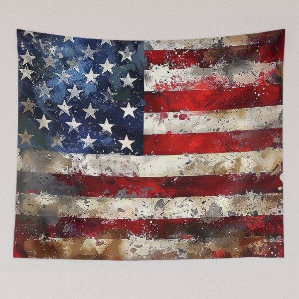 Item preview, patriotic urban art american flag print designed and sold by dcrc.