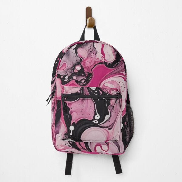 Item preview, Abstract Pink and Black Ink Spill Pattern designed and sold by calibrit.
