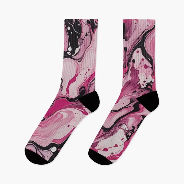 Item preview, Abstract Pink and Black Ink Spill Pattern designed and sold by calibrit.