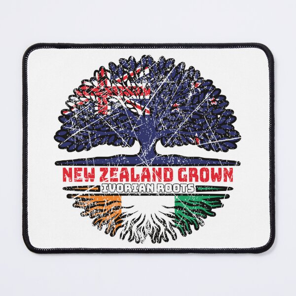 Item preview, Ivory Coast Ivorian New Zealander New Zealand Tree Roots Flag designed and sold by FlagX.