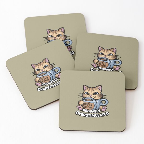 Item preview, Probably Overstimulated: Hyperactive Feline Fun designed and sold by EnchantedDecor.