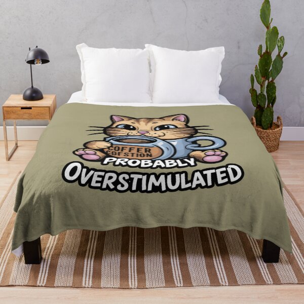 Item preview, Probably Overstimulated: Hyperactive Feline Fun designed and sold by EnchantedDecor.