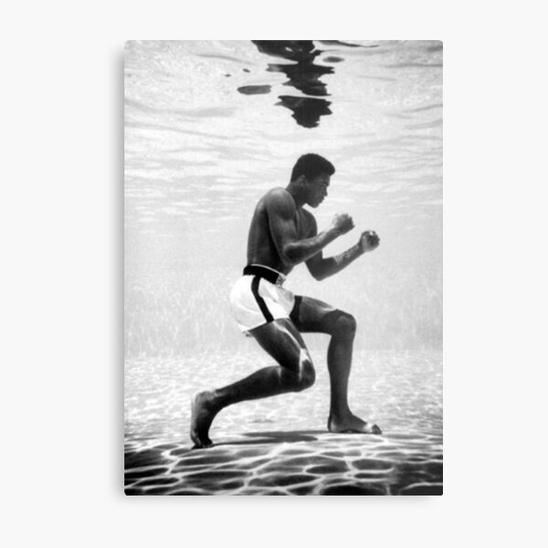 Muhammad Ali Under Water Fighting Position Metal Print