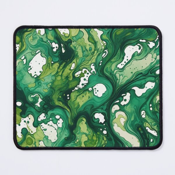 Item preview, Abstract Green Ink Spill Pattern designed and sold by calibrit.