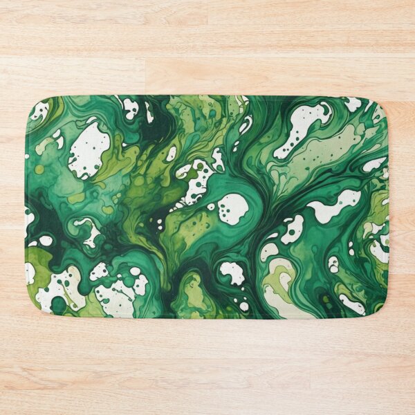 Item preview, Abstract Green Ink Spill Pattern designed and sold by calibrit.