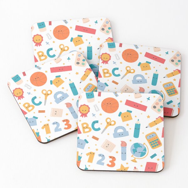 Item preview, Cute School Supplies Pattern designed and sold by AnnaVioletStore.
