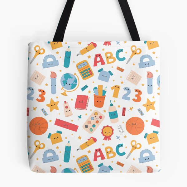 Item preview, Cute School Supplies Pattern designed and sold by AnnaVioletStore.