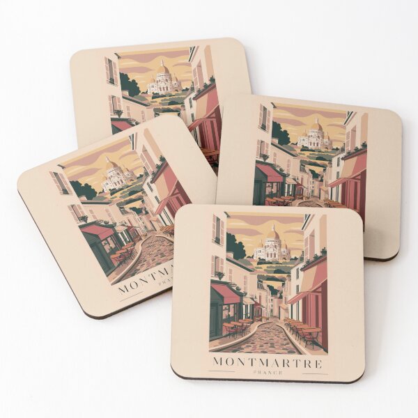 Item preview, Charming Montmartre Streets. Travel Art Poster. designed and sold by CARRAANN.