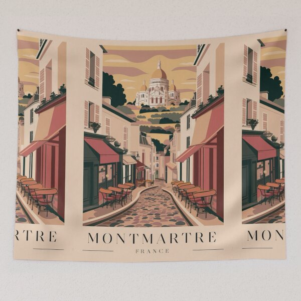 Item preview, Charming Montmartre Streets. Travel Art Poster. designed and sold by CARRAANN.