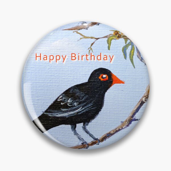 Item preview, Blackbird Happy Birthday  designed and sold by FancifulsBySue.