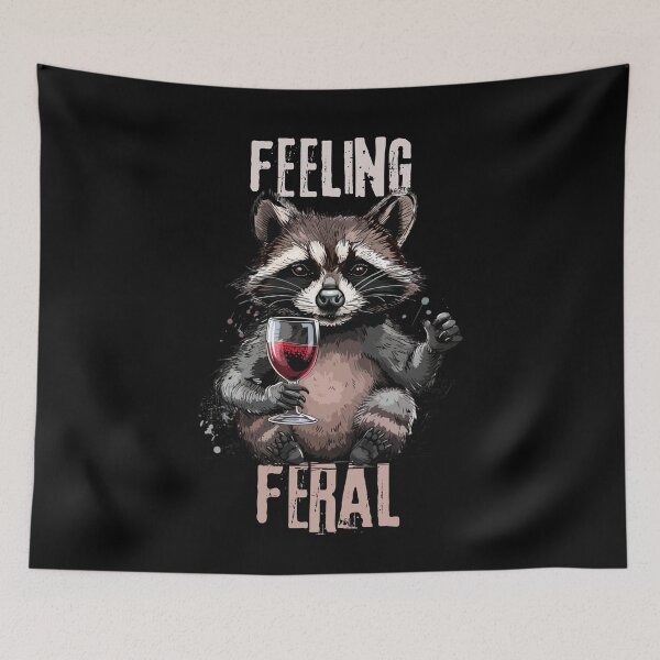 Item preview, Feeling Feral Racoon Feeling Feral Opossum Raccoon designed and sold by ArtFromBeyond.