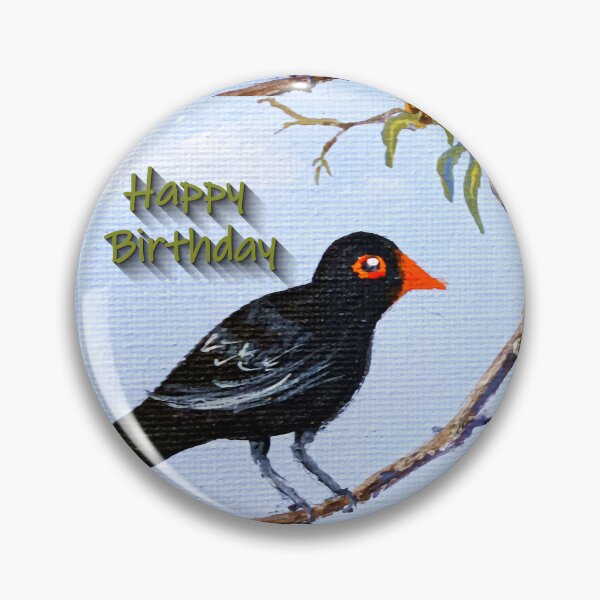 Item preview,  Blackbird Happy Birthday   designed and sold by FancifulsBySue.
