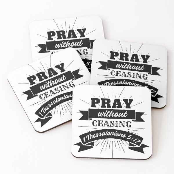 Item preview, Pray Without Ceasing, 1 Thessalonians 5: 17, bible verse designed and sold by MoriaStore.