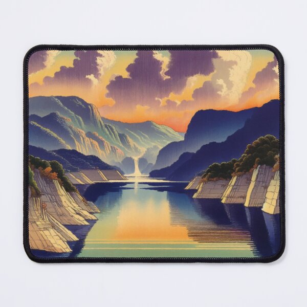 Item preview, Floating Towards Jihinn - A Contemporary Ukiyo-e Nature Landscape designed and sold by Kijiermono.