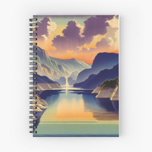Item preview, Floating Towards Jihinn - A Contemporary Ukiyo-e Nature Landscape designed and sold by Kijiermono.