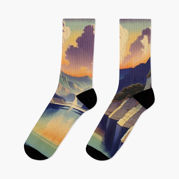 Item preview, Floating Towards Jihinn - A Contemporary Ukiyo-e Nature Landscape designed and sold by Kijiermono.