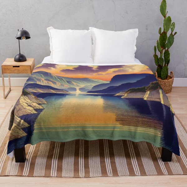 Item preview, Floating Towards Jihinn - A Contemporary Ukiyo-e Nature Landscape designed and sold by Kijiermono.