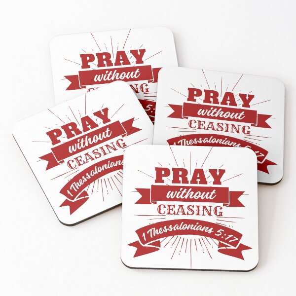 Item preview, Pray Without Ceasing, 1 Thessalonians 5: 17, Bible Quotes designed and sold by MoriaStore.