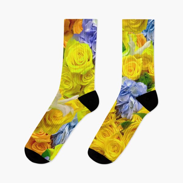 Item preview, Bright Yellow Roses Photography 2 / Blue Flowers Photography / White Flowers Photography designed and sold by Victoria Rose.