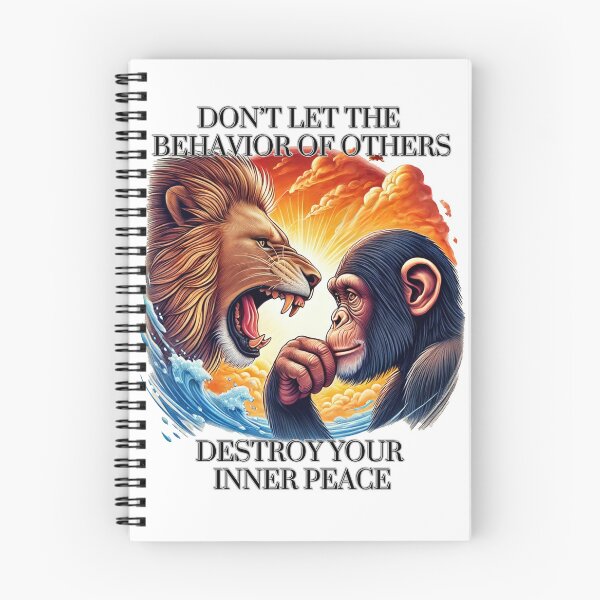 Item preview, Inner Peace Quote - Lion and Chimpanzee Inspirational Art designed and sold by Simplystik.