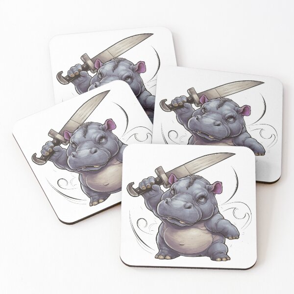 Item preview, Hippo With a Sword designed and sold by necakaranfil.