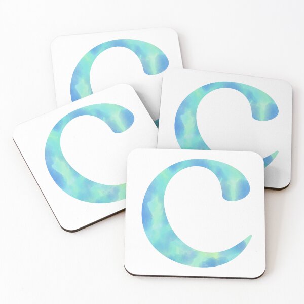Item preview, “C” aqua   designed and sold by Ninidesignss.