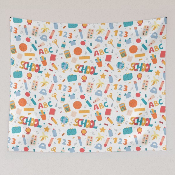 Item preview, Cute School Supplies Pattern designed and sold by AnnaVioletStore.