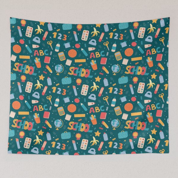 Item preview, School Supplies Pattern designed and sold by AnnaVioletStore.
