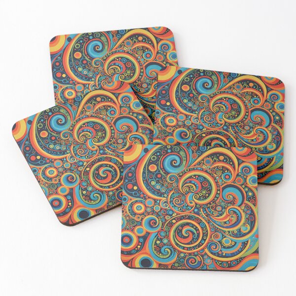 Item preview, Abstract Colourful swirly Pattern designed and sold by druidwolfart.