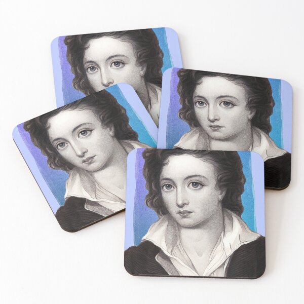 Item preview, English Poet Percy Bysshe Shelley - blue - illustration  designed and sold by Litstoy.