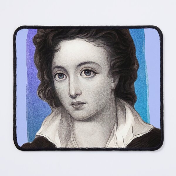 Item preview, English Poet Percy Bysshe Shelley - blue - illustration designed and sold by Litstoy.