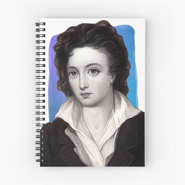 Item preview, English Poet Percy Bysshe Shelley - blue - illustration  designed and sold by Litstoy.