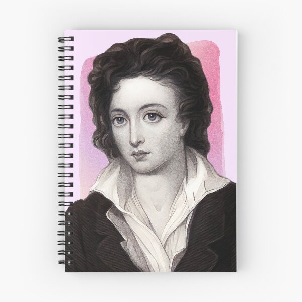 Item preview, English Poet Percy Bysshe Shelley - pink - illustration  designed and sold by Litstoy.