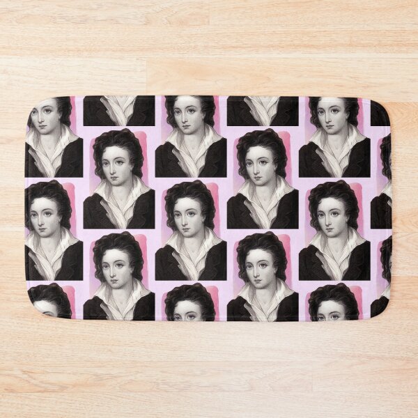 Item preview, English Poet Percy Bysshe Shelley - pink - illustration  designed and sold by Litstoy.
