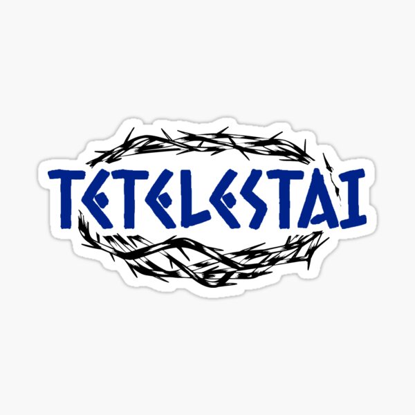 Artikel-Vorschau von Tetelestai, Johannes 19:30, Dornenkrone, christliche Zitate, designt und verkauft von MoriaStore.
