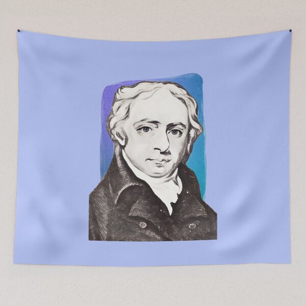 Item preview, English Poet William Lisle Bowles - blue - illustration  designed and sold by Litstoy.