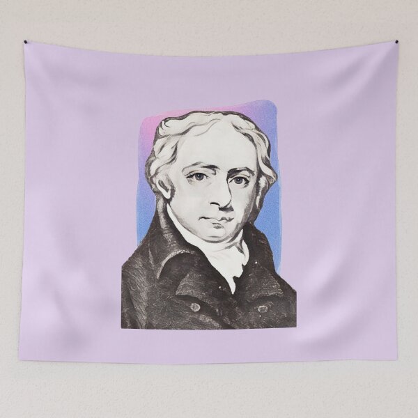 Item preview, English Poet William Lisle Bowles - purple pink - illustration  designed and sold by Litstoy.