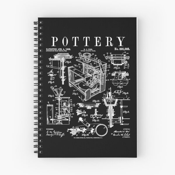 Item preview, Pottery Lover Ceramic Artist Potter's Wheel Vintage Patent designed and sold by GrandeDuc.