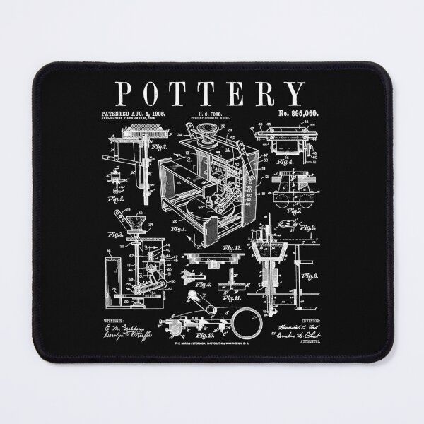 Item preview, Pottery Lover Ceramic Artist Potter's Wheel Vintage Patent designed and sold by GrandeDuc.