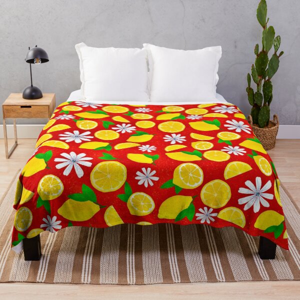 Item preview, Sunny Citrus with white flowers designed and sold by BeUniqueByRomy.