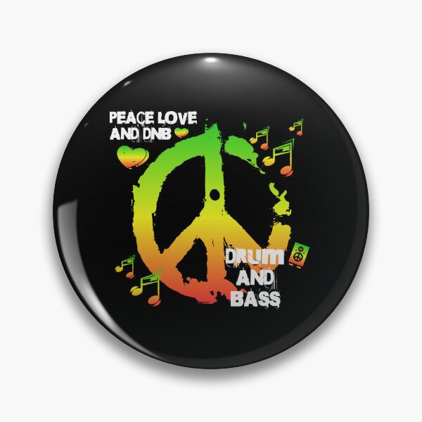 Item preview, DRUM AND BASS  - Peace Sign Dnb (white/green/red)  designed and sold by Discothreadz.